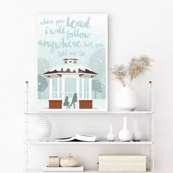 Современная классика «Куда ты ведешь» США. Драма Девушки Гилмор Холст Картина Принт Плакат Стена Искусство Картина Шоу Вентилятор Подарок Домашний Декор 21X30cm No Frame