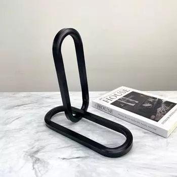 Современная креативная черная цепочка геометрических нерегулярных орнаментов модель дома офис продаж офисное здание дома гостиная украшение