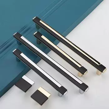 Современная кухня Шкаф для дома Дверные ручки Мебельная фурнитура Ручки для ящиков Ручки для шкафов black chrome single hole