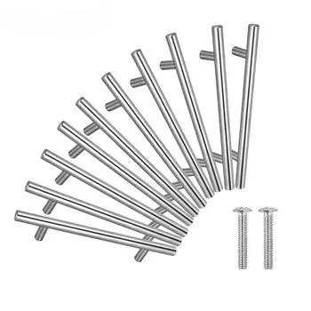 Современная кухонная дверца из нержавеющей стали, Т-образная ручка, ручка-скоба, ручка для мебели, ручка для ящика шкафа