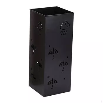 Современная квадратная подставка для зонтов для дома и офиса чёрный