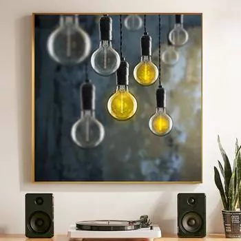 Современная лампа на холсте с ночным видом, HD принты, настенные художественные фотографии для гостиной, спальни, уникальный винтажный постер, украшение для дома 21cm30cm NoFrame