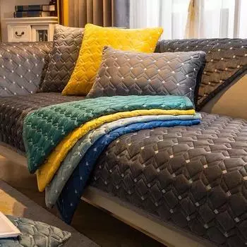Современная легкая роскошная диванная подушка из ткани из массива дерева, нескользящая однотонная кожаная подушка с вышивкой для дивана 70*70