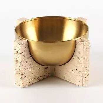 Современная легкая роскошная металлическая тарелка для фруктов с имитацией травертина, дизайнерская в скандинавском стиле для гостиной, столовой, журнального столика, аксессуаров для фруктовых тарелок