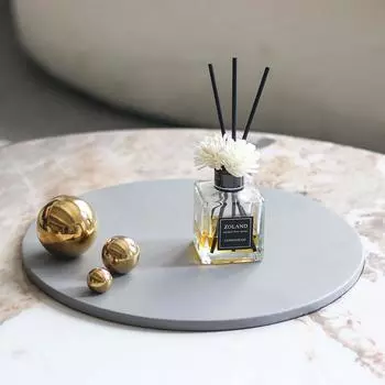 Современная легкая роскошная модель комнаты плоский поднос украшение спальня отель B&B настольный арт-шар бусины кожа дисплей тарелка Grey Bead Dot Plate M04034