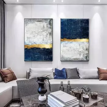 Современная легкая роскошная веранда декоративная живопись абстрактная золотая фольга постер атмосфера коридор проход подвесная картина гостиная без рамки 21*30cm No Frame