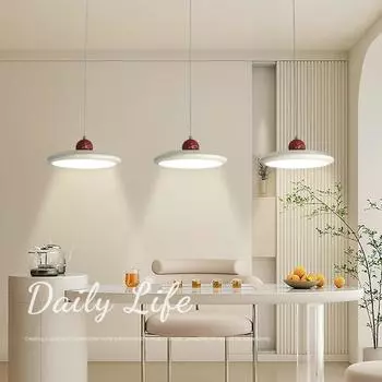 Современная люстра для ресторана в кремовом стиле: Художественный дизайн летающей тарелки для обеденного стола или бара, защита глаз, подвесной светильник во французском стиле