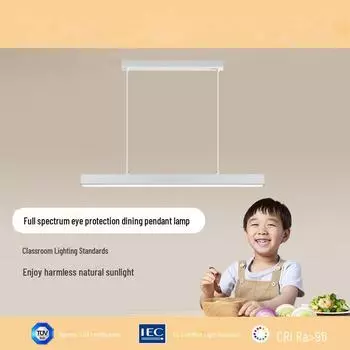 Современная люстра для столовой с высоким индексом цветопередачи Ra97 — приятная для глаз, немерцающая длинная световая полоса White Light