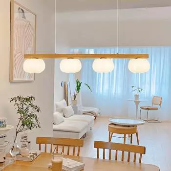 Современная люстра из хлопка в кремовом стиле для столовой или бара Tri-color Light - 7W Bulb