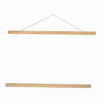 Современная магнитная фоторамка из опилок своими руками для постеров, прокрутки, принтов, вешалка для произведений искусства из белого дерева 50 см