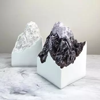 Современная мебель для дома в новом китайском стиле, рокарии из смолы, каменные скульптуры, украшения для дома в виде модели снежной горы, дзен-поделки
