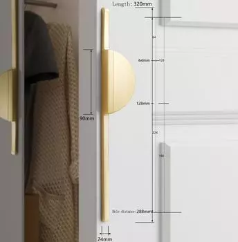 Современная мебель фурнитура для шкафа кухонная ручка мебель декор ручки для шкафа дверные ручки Gold drawing-Large