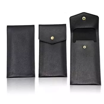 Современная минималистичная сумка из искусственной кожи большой вместимости для нескольких вещей, однотонная кожаная сумка для канцелярских принадлежностей для студентов, защитный чехол для ручки розовый