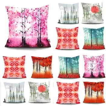 Современная мода наволочка лесная наволочка птица чернила пейзаж наволочка домашний декор подушка 40X40CM