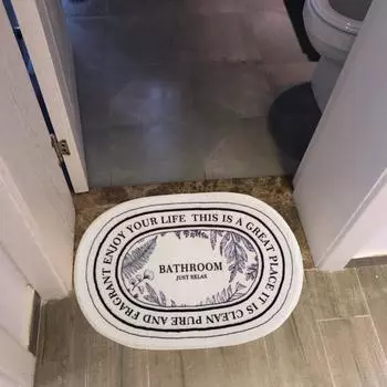 Современная мягкая текстура, сильное водопоглощение, полиэстер, плюшевый нескользящий напольный коврик, коврик для ванной, украшение, домашний декор, ковер для дверного проема 40x60cm B