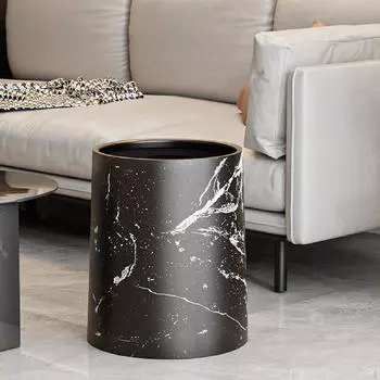 Современная мусорная корзина с открытым верхом для дома или офиса White 12L