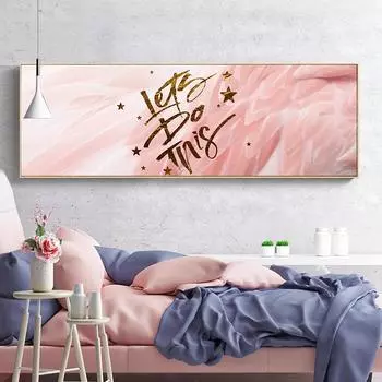 Современная настенная живопись розового абстрактного искусства, картина маслом, постеры и принты, настенная живопись на холсте, картины для декора гостиной 20cm40cm No Frame