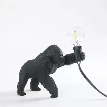 Современная настольная лампа Mini Gorilla, милая настольная лампа из смолы с обезьяной, детская ночник для спальни, декоративные огни, декор, праздничные подарки