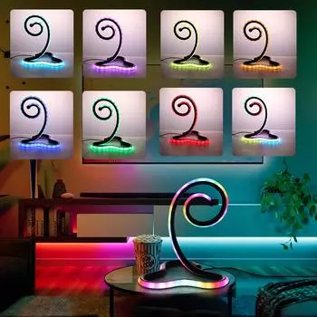 Современная настольная лампа, многоцветная регулировка кнопок, USB-разъем, спальня, кабинет, гостиная, кофейня black