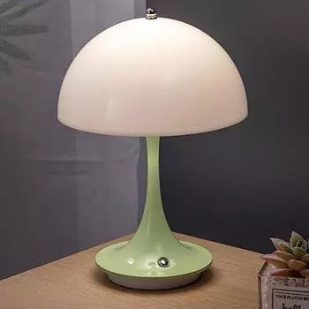 Современная настольная лампа в виде гриба, перезаряжаемая настольная лампа с 3 режимами освещения, винтажные настольные лампы в стиле ретро, белый