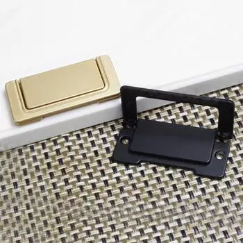 Современная невидимая дверная ручка, шкафы, ящики, ручки из алюминиевого сплава, скрытая невидимая дверная ручка чёрный