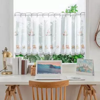 Современная оконная прозрачная устойчивая к царапинам перегородка, мягкая ткань, тонкая вышивка, оконная марля, аксессуар для спальни F