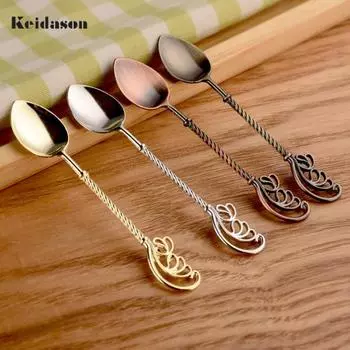 Современная пищевая цинковая ложка для смешивания винтажная кофейная кухонная чайная ложка принадлежности