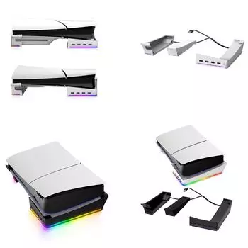 Современная подставка для консолей Digital Edition Компактный дизайн Поддержка USB-функций Подходит для тонких чёрный