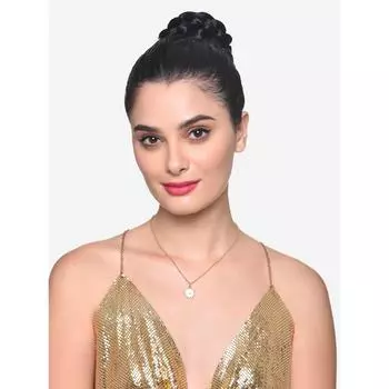 Современная подвеска и цепочка с цветком из белой эмали для женщин золотой