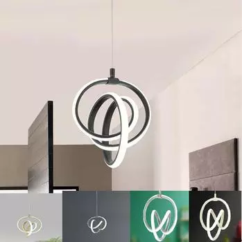 Современная подвесная люстра с белой подсветкой - гостиная, кухня, зал - 5 разных цветов