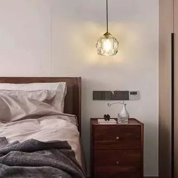 Современная потолочная люстра с хрустальными светильниками, прикроватные светильники в стиле минимализма, светодиодные светильники с одной и двумя головками, золотые лампы, светильники для бара в столовой White light