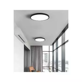 Современная потолочная светодиодная люстра 6500k Ice White Led Light Черный металлический корпус