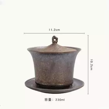 Современная позолоченная эмалированная крышка для чайника, чашка, посуда для напитков, винтажная китайская керамическая чашка для чая, чайный сервиз, чашка для офиса, гостиной, подарок на день рождения, для дома 200ml