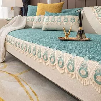 Современная простая четырехсезонная универсальная нескользящая легкая роскошная подушка для дивана, подушка для спинки, полотенце с защитой от царапин 70*70cm