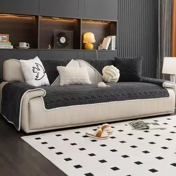 Современная простая диванная подушка, нескользящая подушка, зимняя плюшевая подушка, полное тканевое покрытие, полотенце 70*70cm
