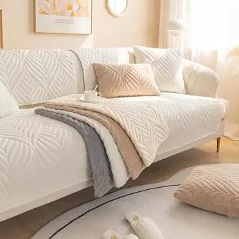 Современная простая диванная подушка, однотонная короткая плюшевая подушка, чехол для подушки, чехол для дивана, нескользящий, утолщенный 70x70