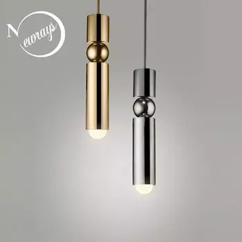 Современная простая гальваническая светодиодная люстра с одной головкой для гостиной, столовой, спальни, кухни, бара, внутреннее освещение