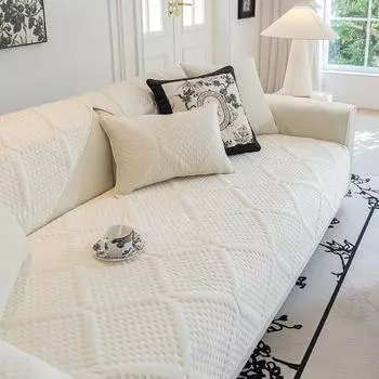 Современная простая хрустальная бархатная диванная подушка Four Seasons, универсальная диванная подушка с машинной вышивкой, нескользящий чехол для дивана, полотенце 70*70cm