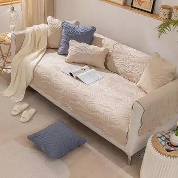 Современная простая кожаная диванная подушка, универсальная скандинавская однотонная нескользящая диванная подушка на четыре сезона, тканевая подушка, полотенце на коленях 70*70cm