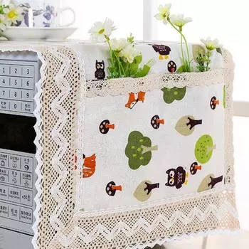 Современная простая крышка для микроволновой печи, пылезащитная хлопковая защита для машины, декоративная крышка для кухонного прибора 39,3x13,7 дюйма