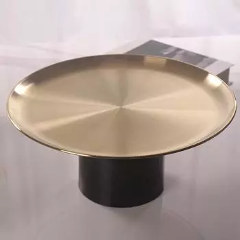 Современная простая металлическая тарелка с высокими ножками для фруктов, украшения для домашнего журнального столика, поднос для хранения фруктов и закусок, креативный декоративный поднос