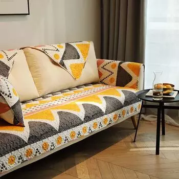 Современная, простая, нескользящая ткань, всесезонная универсальная комбинация, хлопковая диванная подушка с полным покрытием, подушка, чехол для дивана-полотенца 70*70