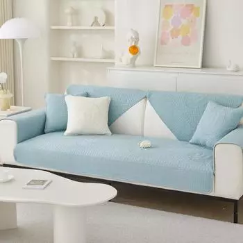 Современная простая подушка для дивана из чистого хлопка, новый чехол для дивана, противоскользящее полотенце для дивана, универсальная подушка для сиденья на все времена года 70*70cm