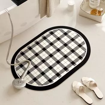 Современная простая ванная комната нескользящий впитывающий коврик диатомовая грязь проложенный туалет дверь туалета быстросохнущий коврик 40 * 60CM