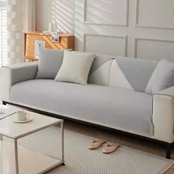 Современная простота диванной подушки с защитой от царапин, однотонный синельный нескользящий универсальный защитный чехол для дивана на четыре сезона 70x70cm 1pcs