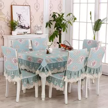 Современная простота жаккардовая кружевная скатерть круглая\\прямоугольная нескользящая крышка на стул для вечеринки, банкета, дома, свадьбы, обеденный стол 130X180 CM