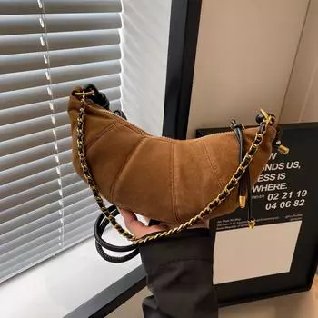 Современная ретро-нишевая матовая сумка для женщин, новая осенне-зимняя модная сумка через плечо из коровьего рога, повседневная сумка для пельменей