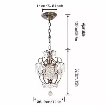 Современная роскошная гостиная светодиодная хрустальная люстра сельский фермерский потолочный светильник столовая спальня освещение дом отель чердак