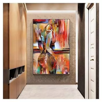 Современная секс-леди картина, настенный художественный постер для девушки, спальни, абстрактное минималистское искусство, картина маслом, домашний декор, скандинавская картина на холсте 21x30cm No Frame