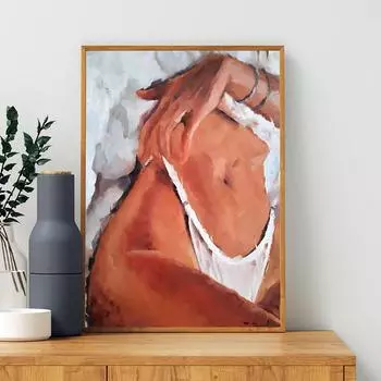 Современная сексуальная девушка, живописная картина на холсте, гостиная, спальня, фон, украшение на стену, живопись 20x30cm